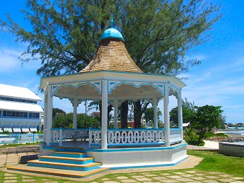 past the police band stand