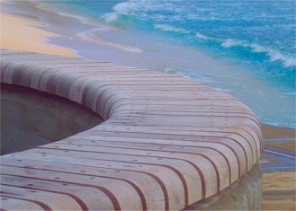 past boardwalk seats to rest