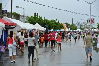 street in rain