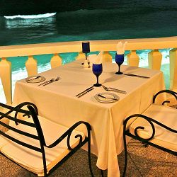 Romantic dining at Barbados oceanfront restaurant Romantic dining in Barbados