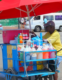 Snow cone cart in Bridgetown, Barbados Snow cone cart