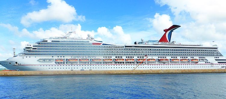 Cruise ship in the Barbados port