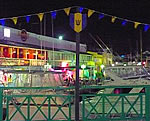 Barbados Flag Being Dispalyed Across The Bridge
