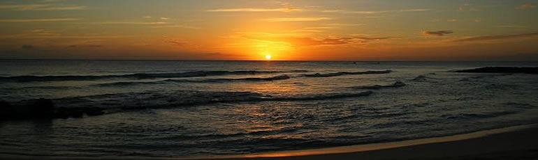 Imagine watching this
romantic sunset on your Caribbean honeymoon