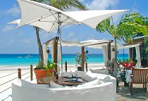Open air dining at Wispers Restaurant in Barbados