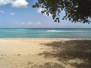 Paradise Beach on the west coast of Barbados.