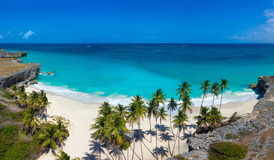 Aerial view of Bottom Bay, Barbados