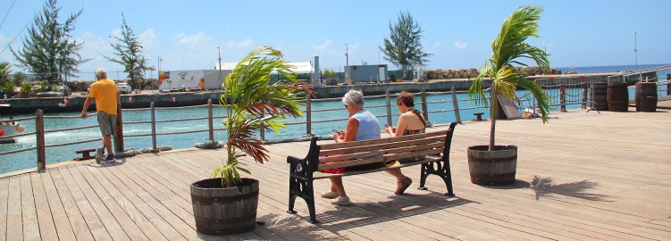 Relaxing on the boardwalk