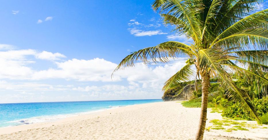 Panoramic view of the expansive beach