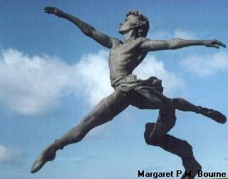 Close-up of Grand Jete statue