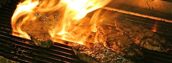 Fish on the grill at Oistins Fish Fry