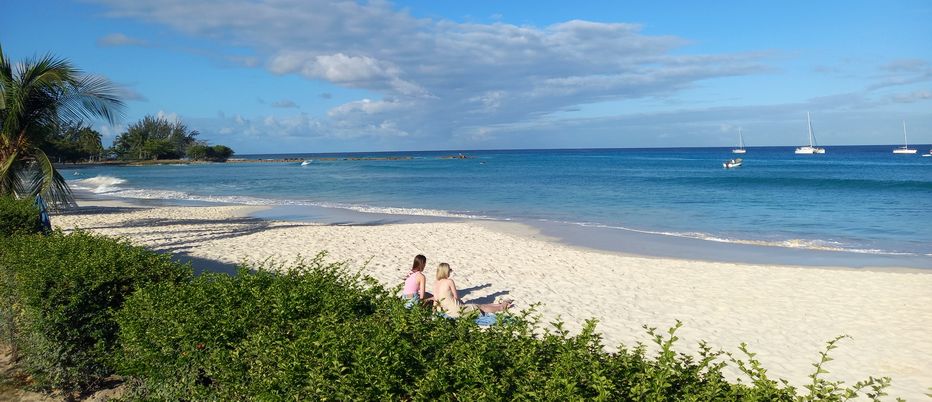 The beach at Pebbles Pebbles beach, Barbados