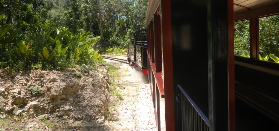 Onboard the train at St.Nicholas Abbey