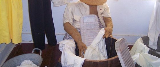 Washerwoman hard at work... Washerwoman hard at work...