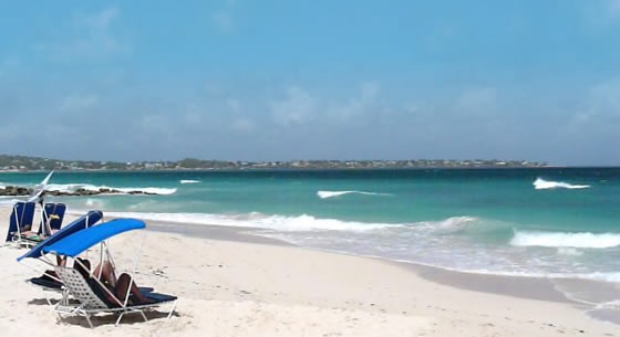 Relaxing at Barbados Turtle Beach