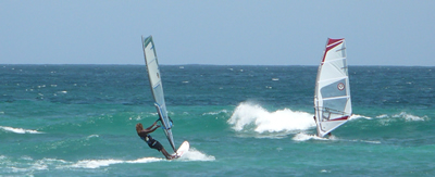 Windsurfing at Barbados Turtle Beach
