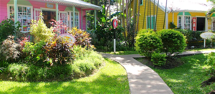Follow shaded paths from shop to shop Follow shaded paths from shop to shop