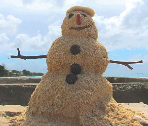 A Barbados snowman A Barbados snowman
