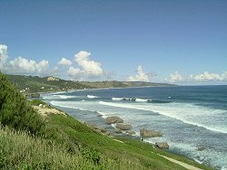 Rugged east coast of Barbados