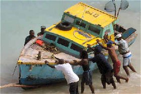 Barbados fishing boat